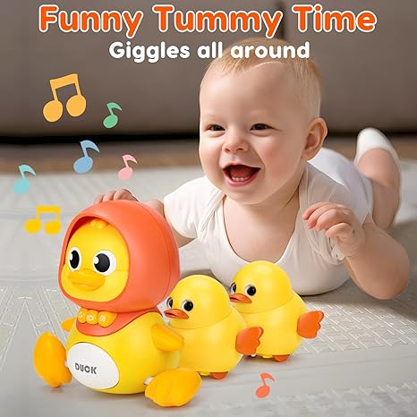 Musical Crawling Duck Toy Set for Baby