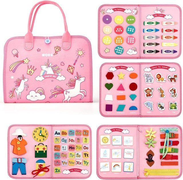 planche d'activité sensorielle montessori planche d'activité bébé planche d'activité bébé montessori planche montessori 1 an planche montessori 2 ans planche montessori busy board Planche d'apprentissage Montessori Busy Board pour Enfants