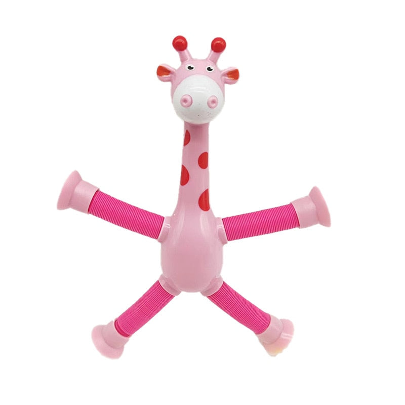 4 Telescopic Giraffe Suction Cup Toys for Kids