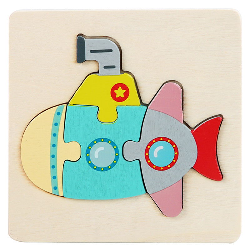 Montessori Wooden 7-Piece Inset Puzzle
