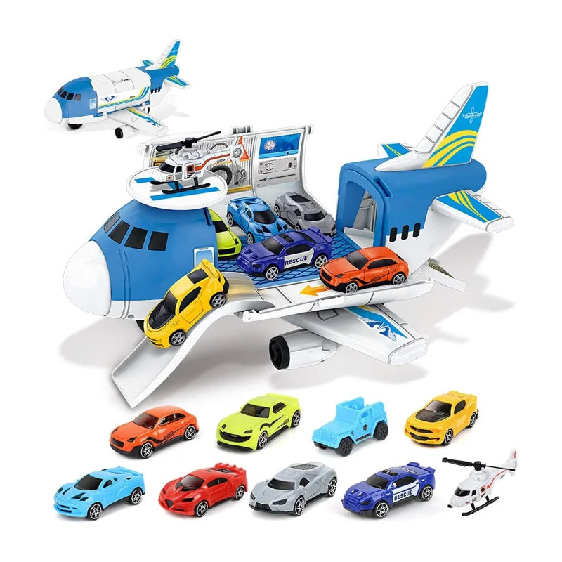 Cargo Plane with Car Transporter for Children