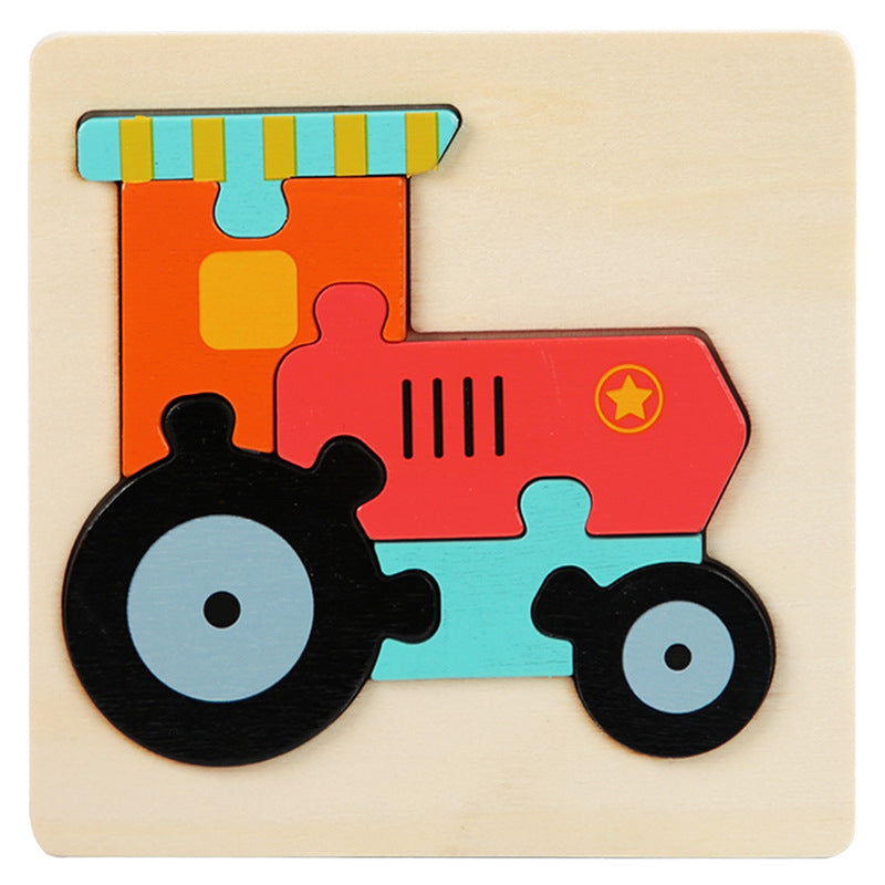 Montessori Wooden 7-Piece Inset Puzzle