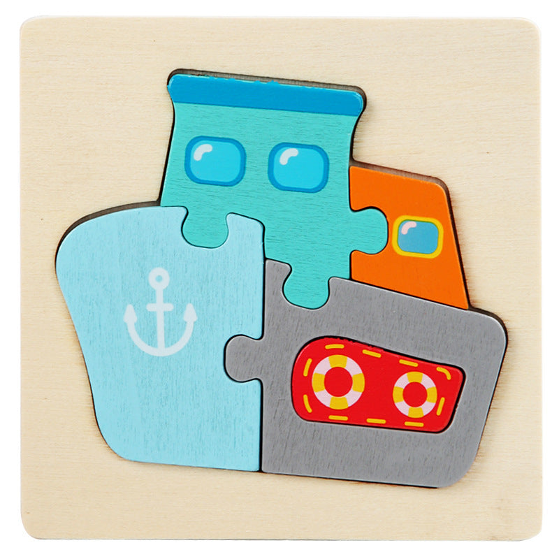 Montessori Wooden 7-Piece Inset Puzzle