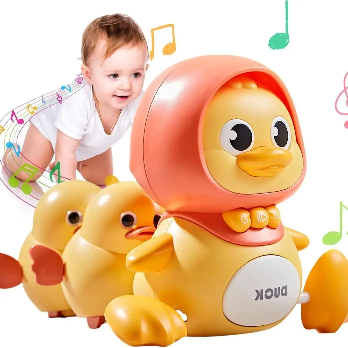 Musical Crawling Duck Toy Set for Baby
