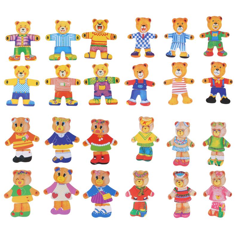puzzle ours à habiller puzzle bois ours habillé puzzle personnage a habiller puzzle famille ours