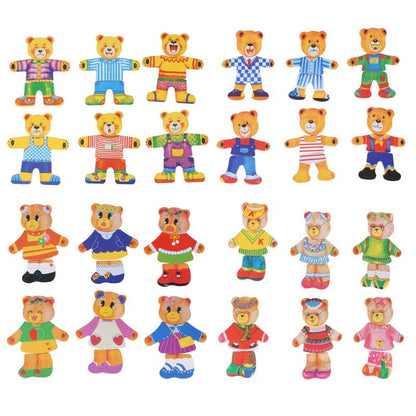 puzzle ours à habiller puzzle bois ours habillé puzzle personnage a habiller puzzle famille ours