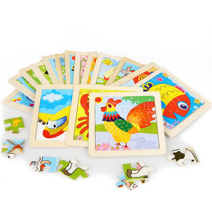 Puzzle En Bois - 10 Pcs - Puzzle Enfant - Pour Les Petits - jouet pour enfant, jouet bébé, puzzle pour enfant, jouet fille, jouet garcon