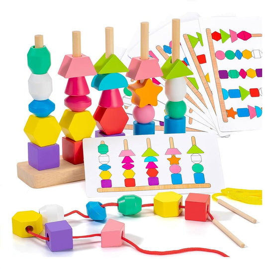 jeu reproduire des formes perles montessori à fabriquer jouet montessori 2 ans jouet montessori 3 ans jouet montessori 4 ans