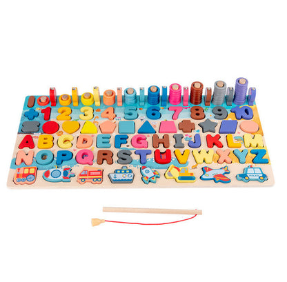 Educational Wooden Alphabet and Number Puzzle